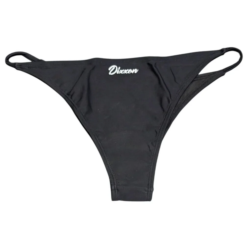 Dixxon Black Tanning Swimsuit Womens Medium Brazilian‎ String Bikini 2 Piece Set